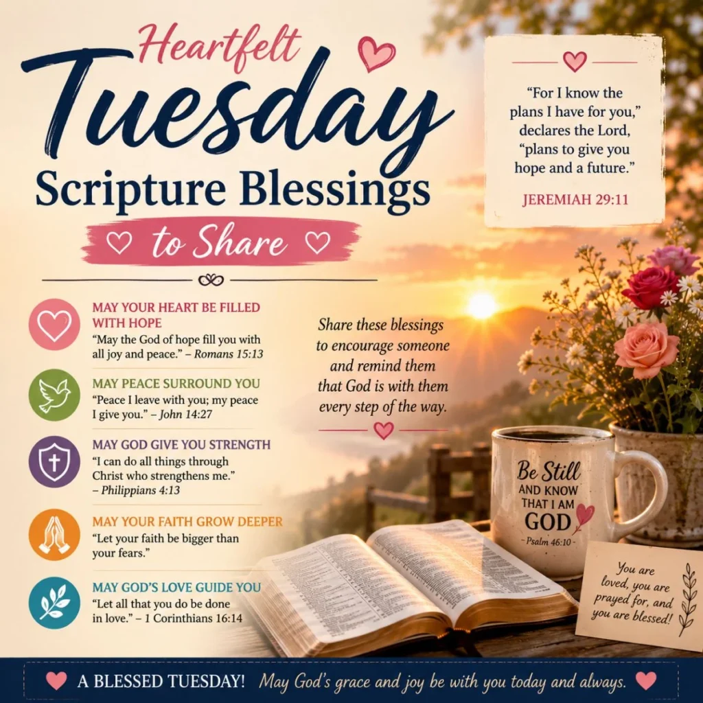 Heartfelt Tuesday Scripture Blessings to Share with Bible, sunrise, faith messages, and inspiring Bible verses