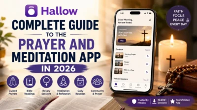Hallow Catholic prayer app with guided prayers, Bible readings, Rosary, and meditation